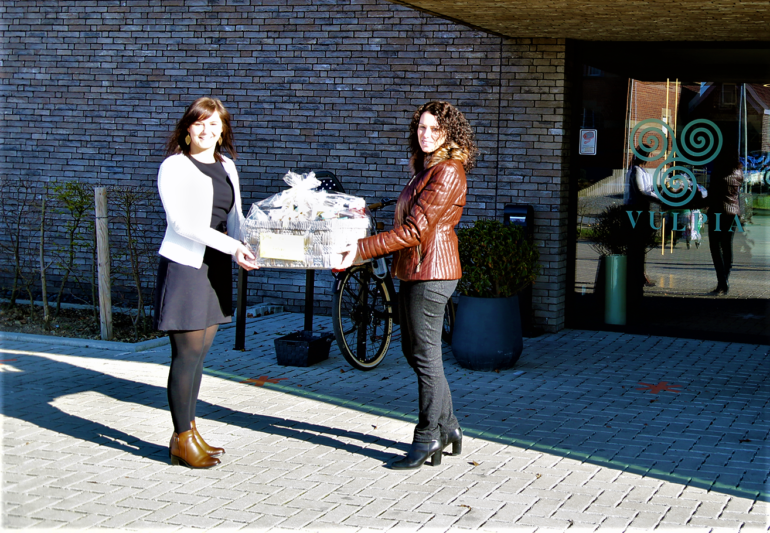 Geschenkmand voor de zorgverleners.