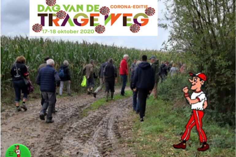 Groep CSC Lierde wandelaars op Trage Wegen.