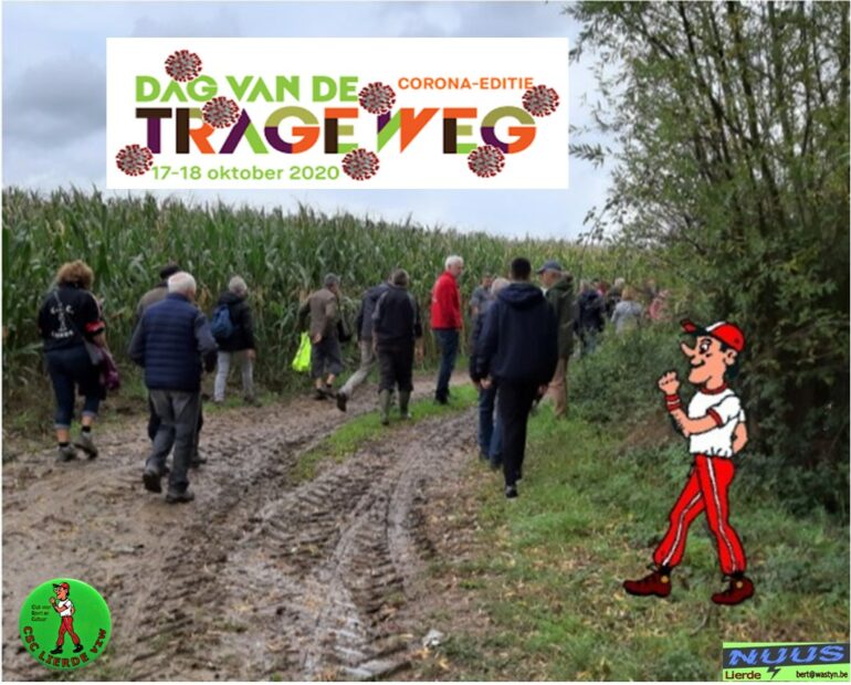 Groep CSC Lierde wandelaars op Trage Wegen.
