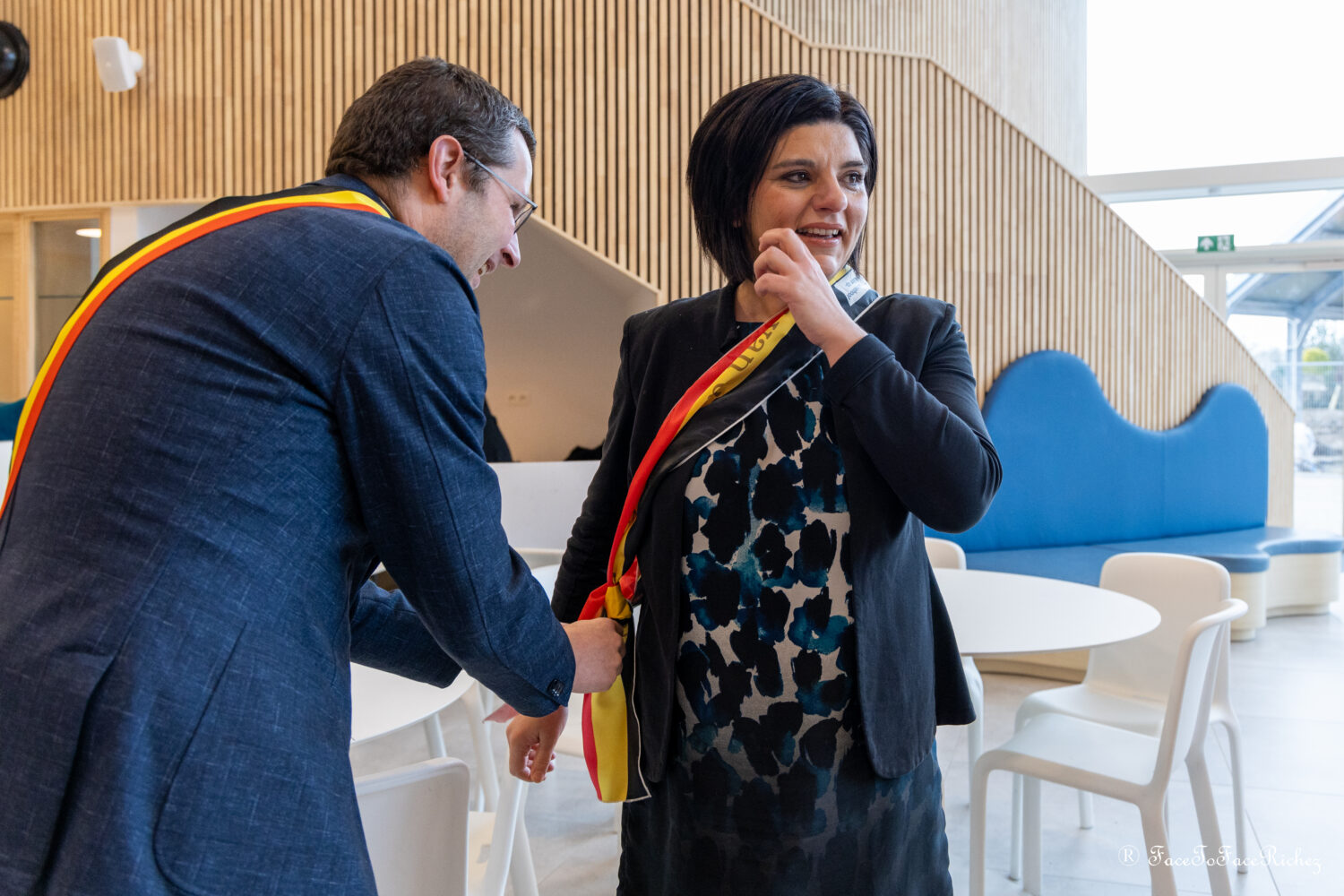 Dag van de directeur, Burgemeester Fernand Van Trimpont en Leen Parmentier