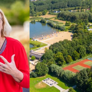 Provincieraadslid Oost-Vlaanderen Tania De Jonge, Dronefoto provinciaal domein De Gavers