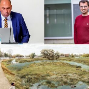 Schepen Werner Somers en gemeenteraadslid Jordy De Dobbeleer (Groen Ninove)