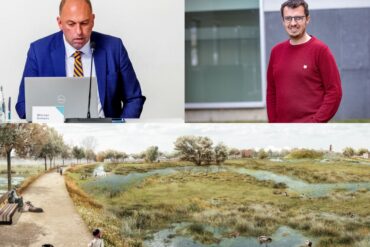 Schepen Werner Somers en gemeenteraadslid Jordy De Dobbeleer (Groen Ninove)